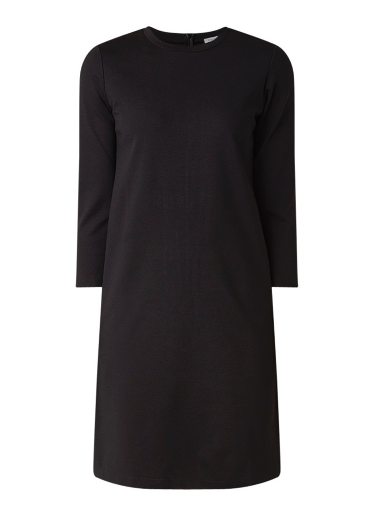 Filippa K Pocket tuniekjurk van jersey met driekwart mouw zwart