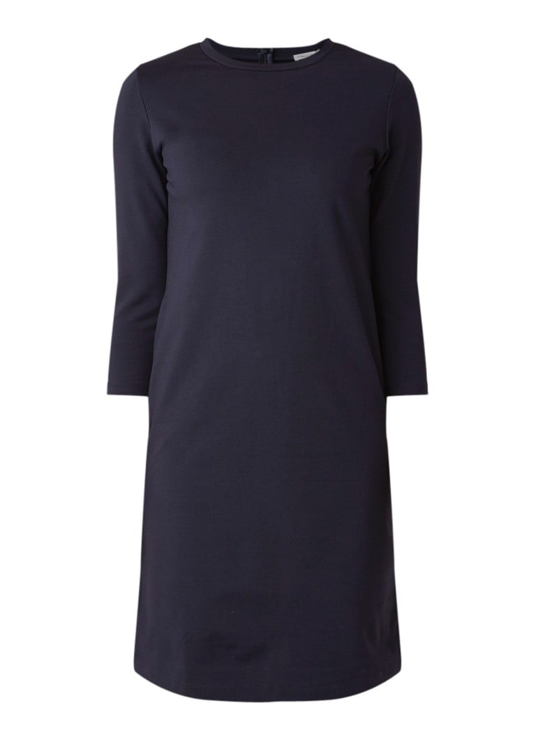 Filippa K Pocket shiftjurk van jersey met driekwart mouw donkerblauw