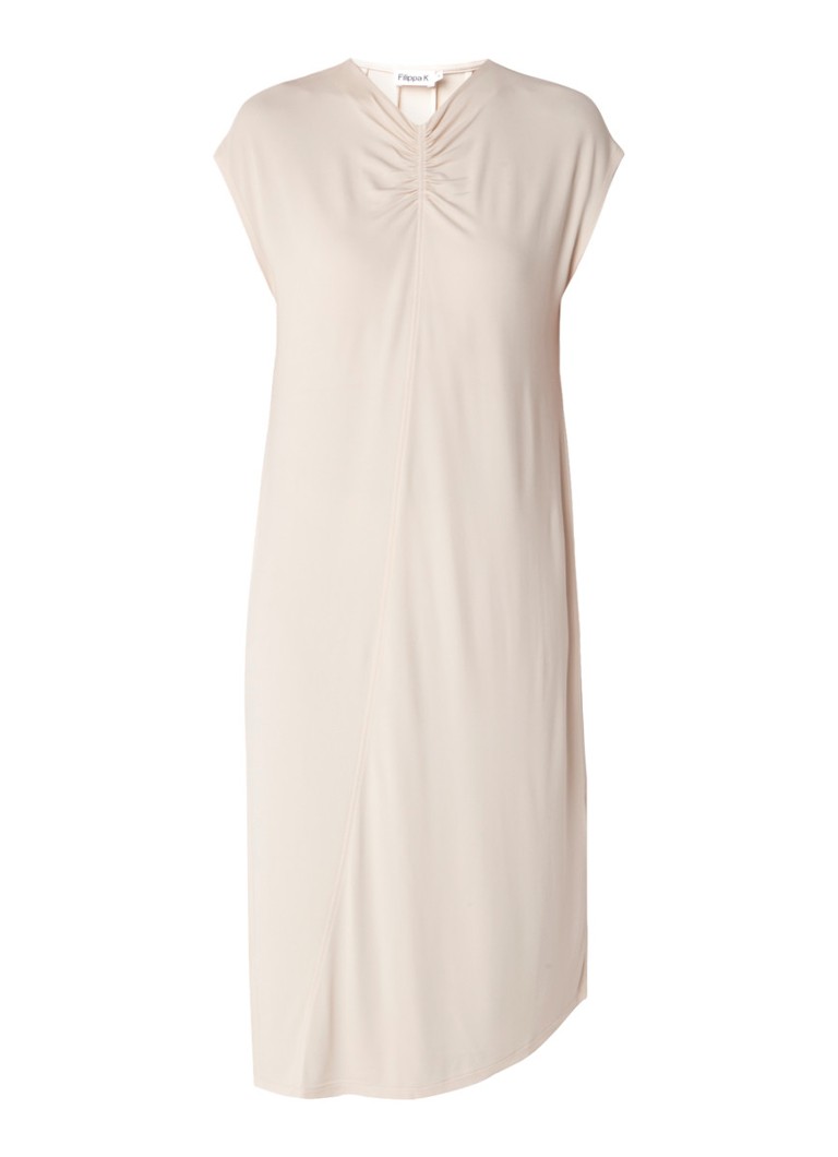 Filippa K Tuniekjurk met gesmockt detail beige