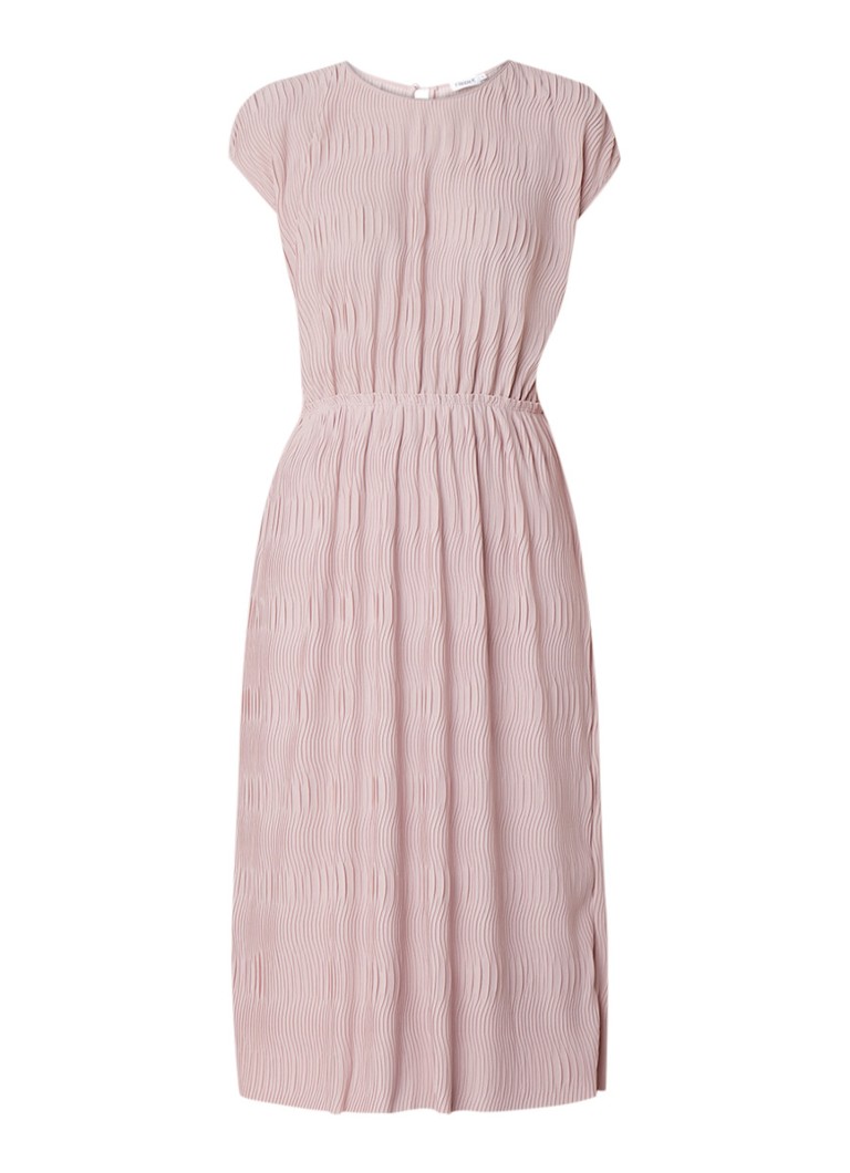 Filippa K Wave A-lijn jurk met plissé roze