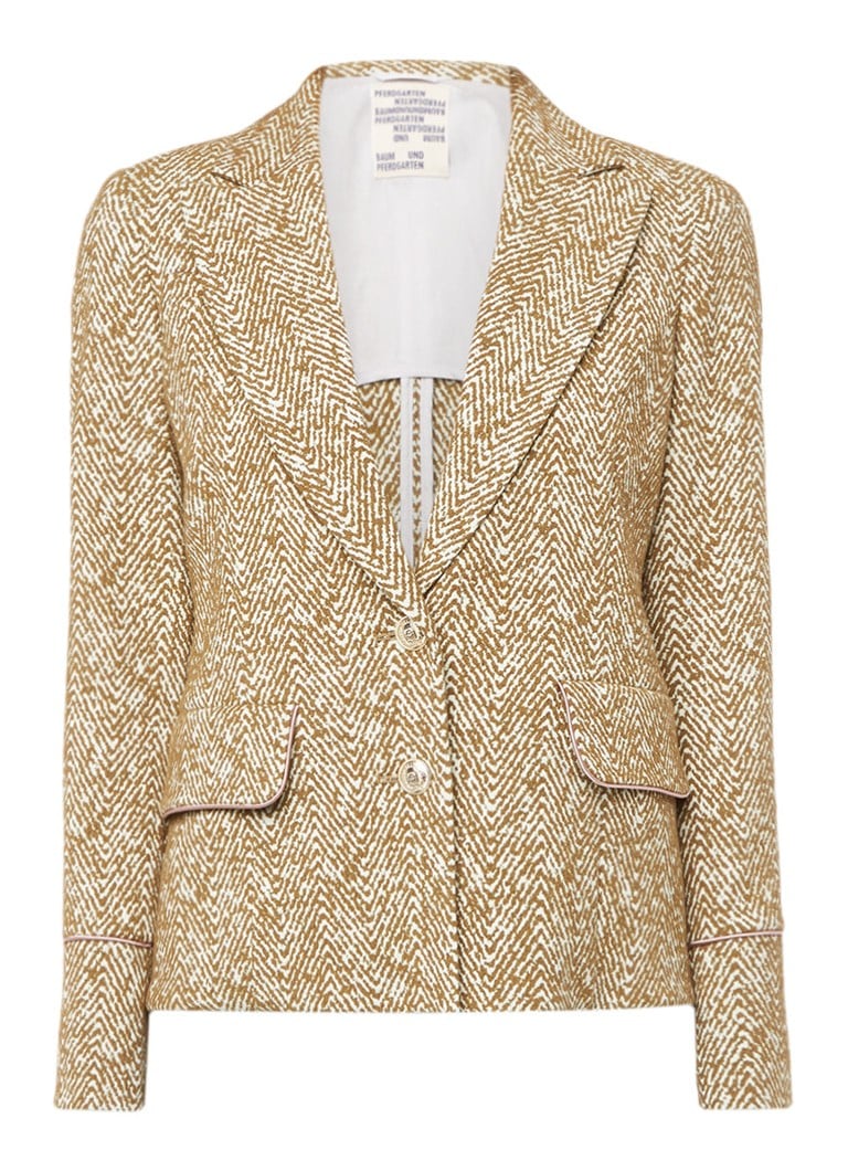 Baum und Pferdgarten Bedelia blazer met getextureerd dessin bruin