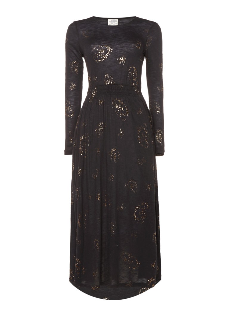 Baum und Pferdgarten Jaelle maxi-jurk met metallic dessin zwart
