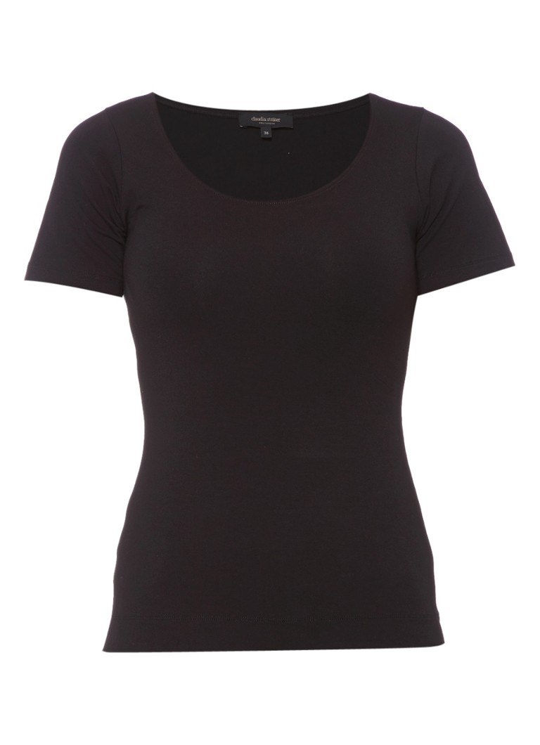 Claudia StrÃ¤ter Basic T-shirt met ronde hals roze