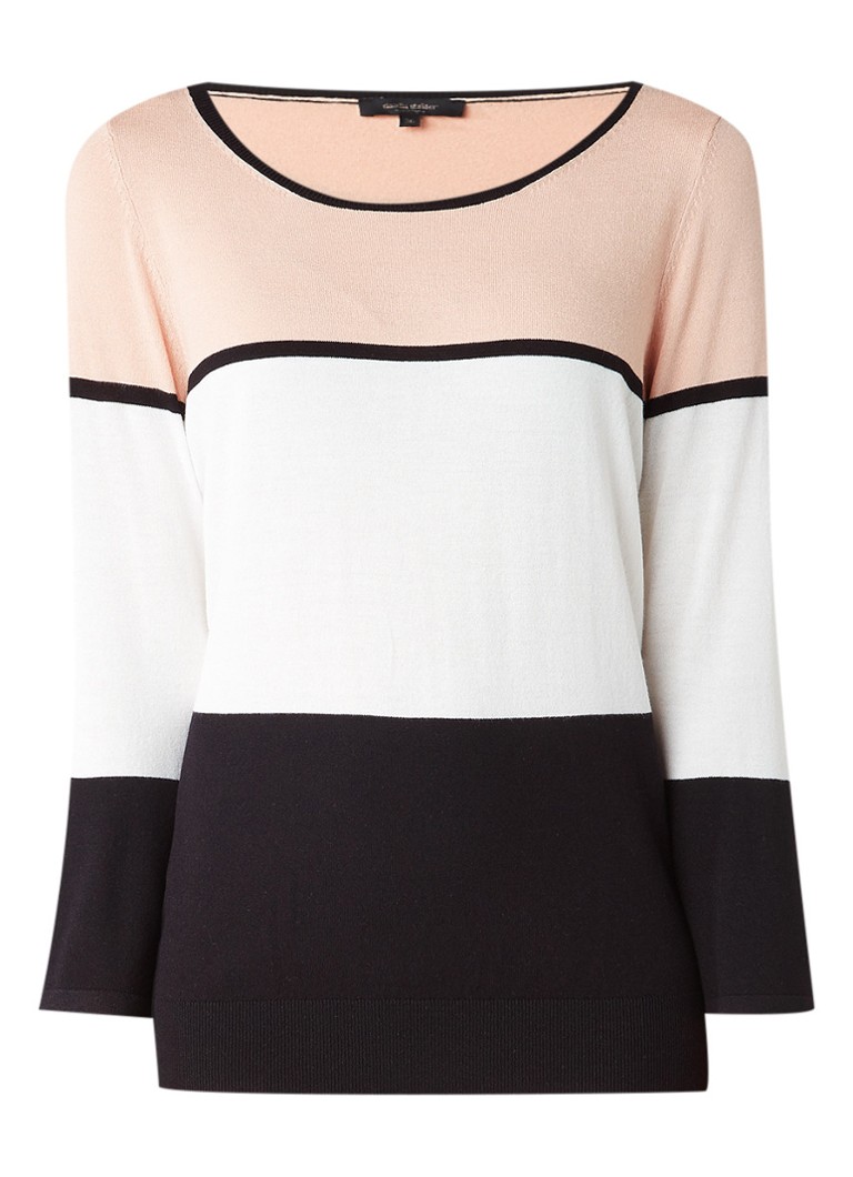 Claudia StrÃ¤ter Pullover met colorblocking roze