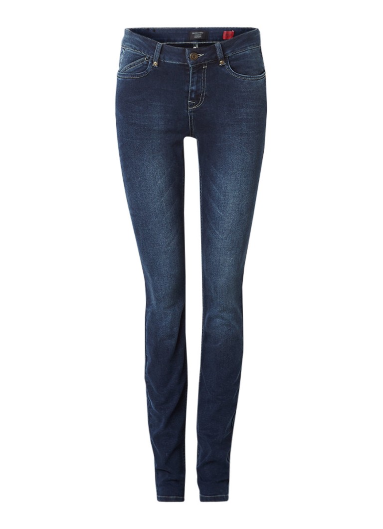 Claudia StrÃ¤ter Mid rise skinny jeans met faded look roze