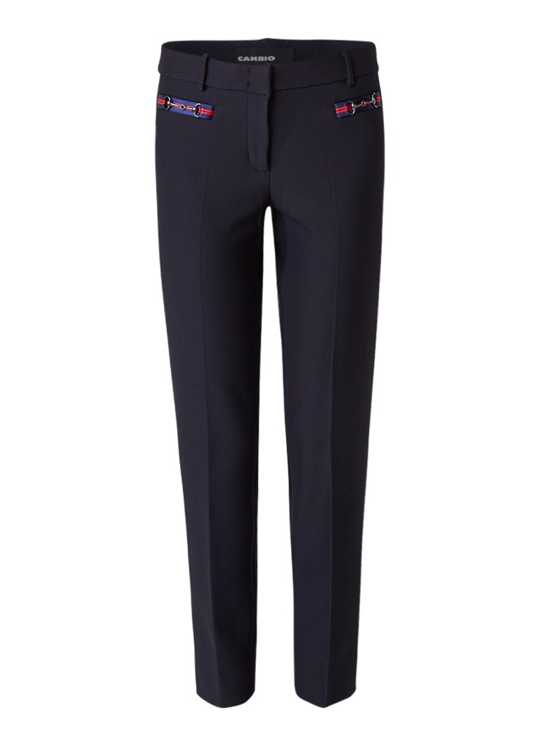 Claudia StrÃ¤ter Cambio cropped pantalon met wafelstructuur roze