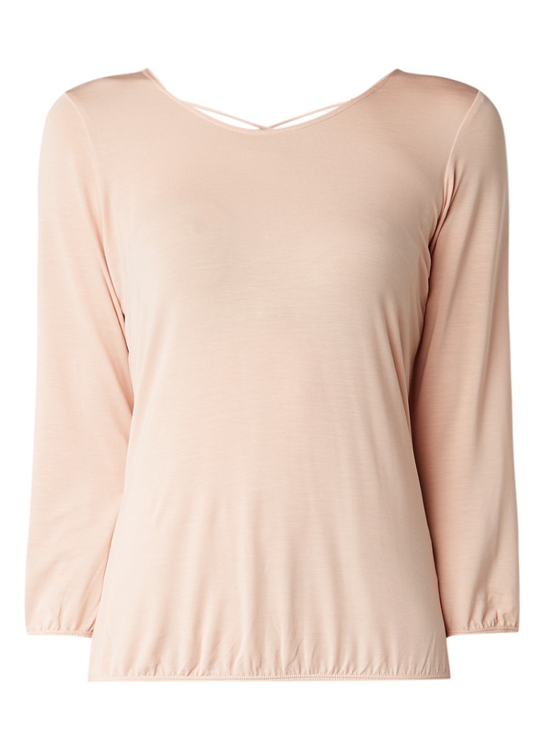 Claudia StrÃ¤ter Jersey top met veterdetail op rug roze