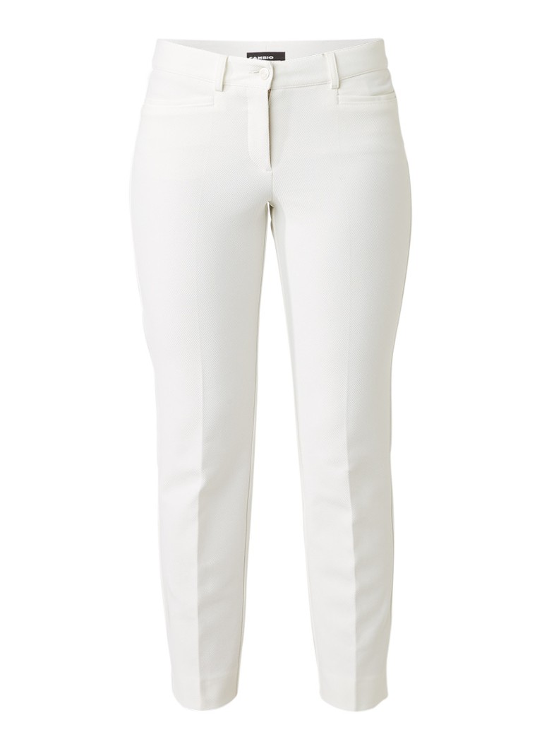 Claudia StrÃ¤ter Renira cropped pantalon met ingeweven structuur roze