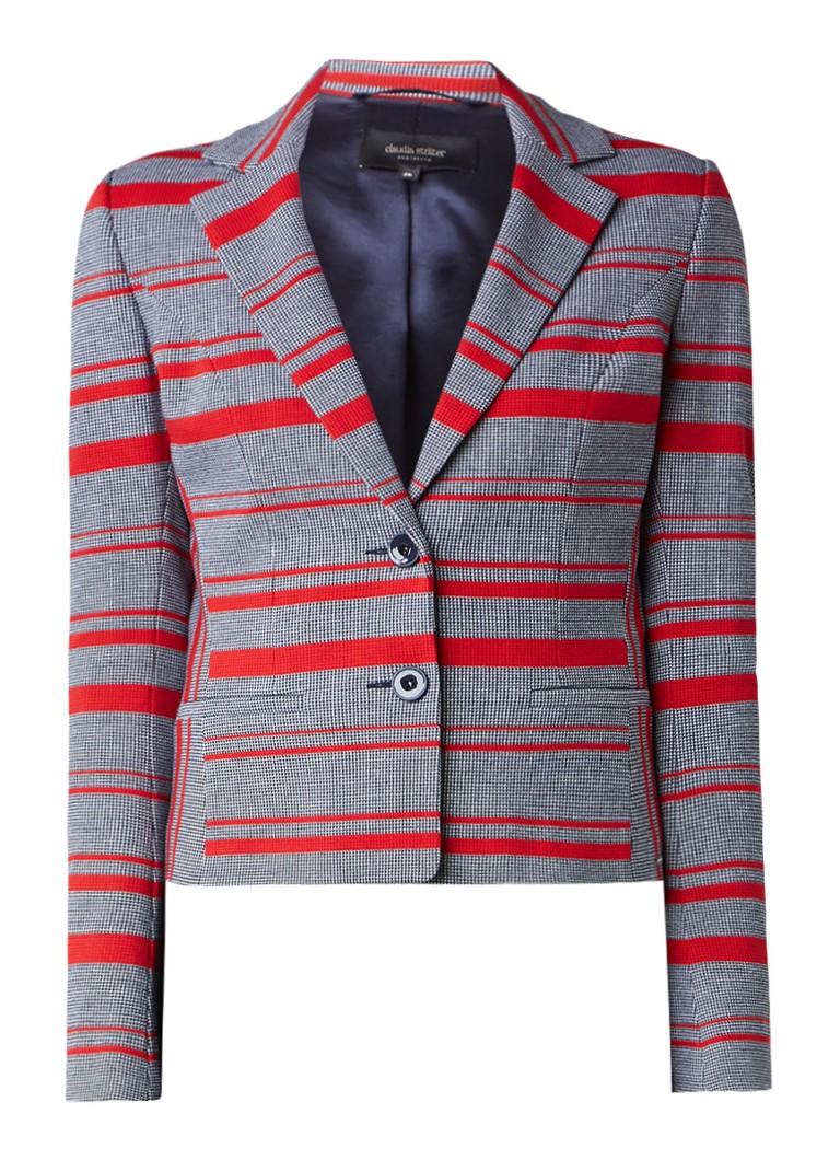 Claudia StrÃ¤ter Blazer met streepdessin en stretch roze