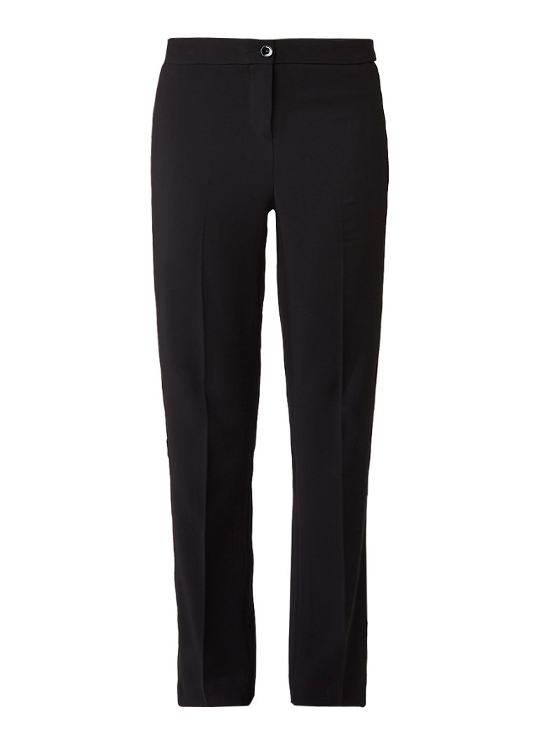 Claudia StrÃ¤ter Straight fit pantalon met contrastbies roze