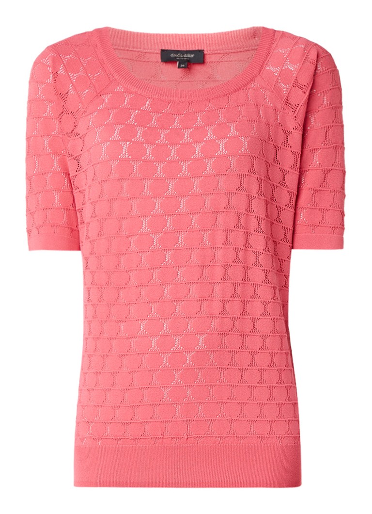 Claudia StrÃ¤ter Knit top met ajourdessin roze