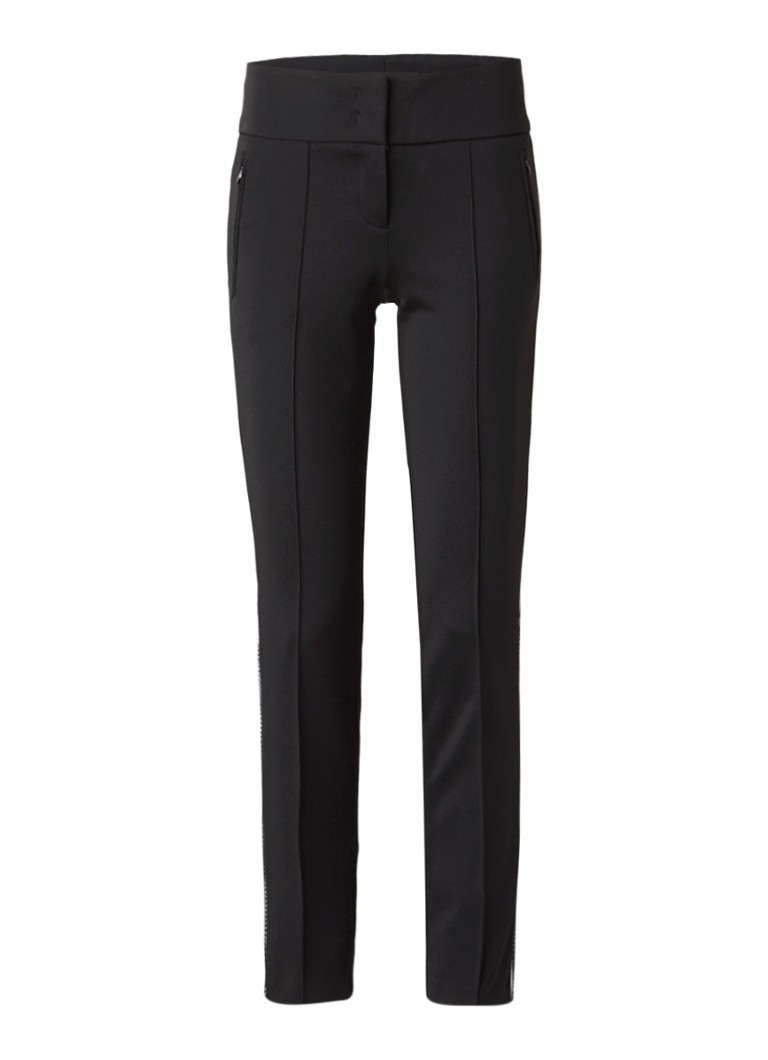 Claudia StrÃ¤ter Cambio skinny fit broek met bies van mesh roze