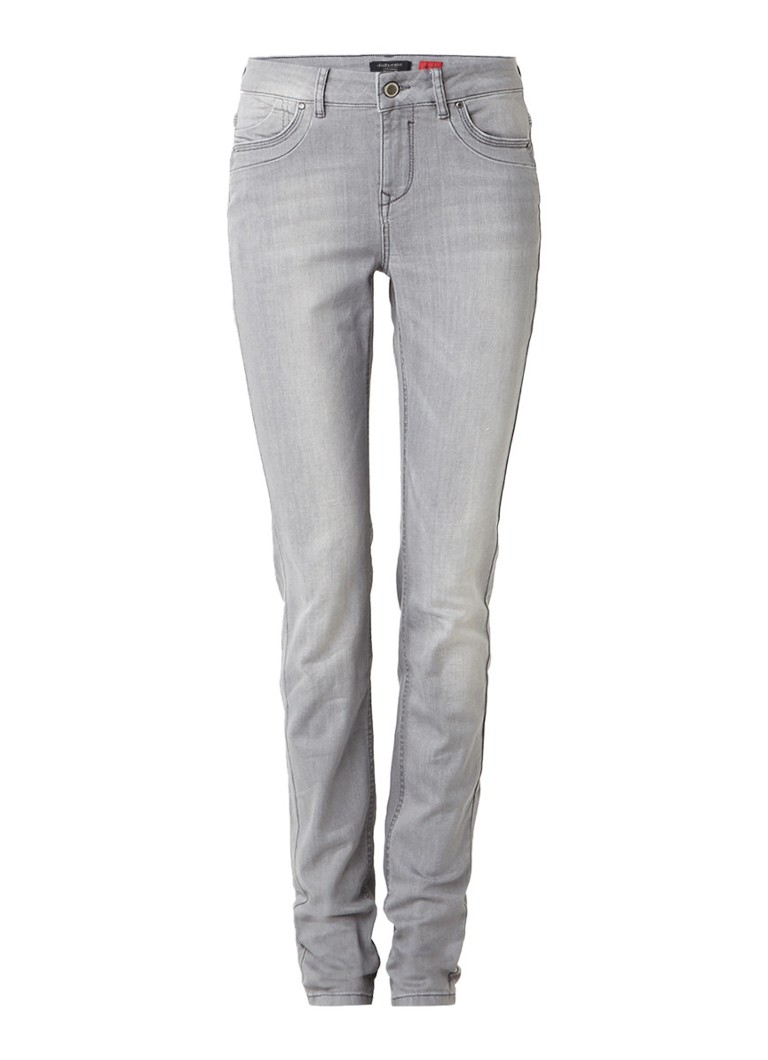 Claudia StrÃ¤ter Mid rise skinny jeans met faded look roze