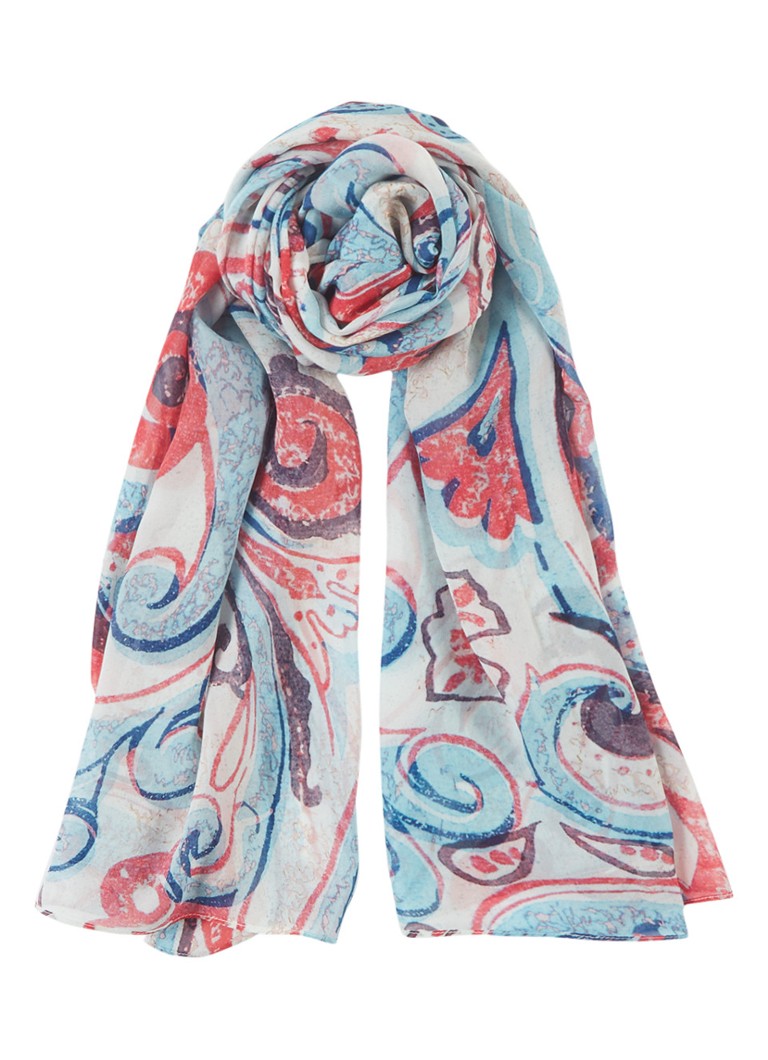 Claudia StrÃ¤ter Sjaal van zijde met dessin 190 x 65 cm roze