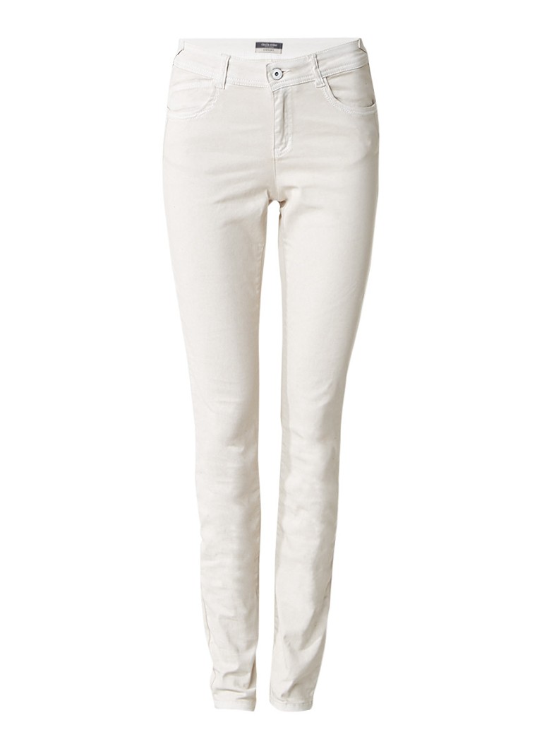 Claudia StrÃ¤ter Mid rise slim fit broek met garment dye roze