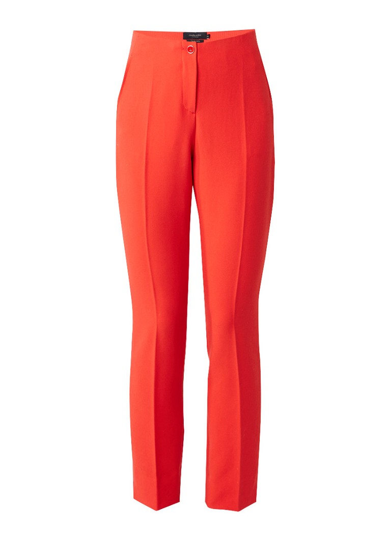 Claudia StrÃ¤ter Straight fit pantalon met persplooien roze