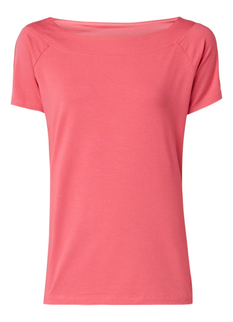Claudia StrÃ¤ter Losvallend T-shirt met wijde hals roze