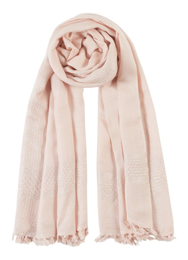 Claudia StrÃ¤ter Sjaal met dessin 190 x 70 cm roze