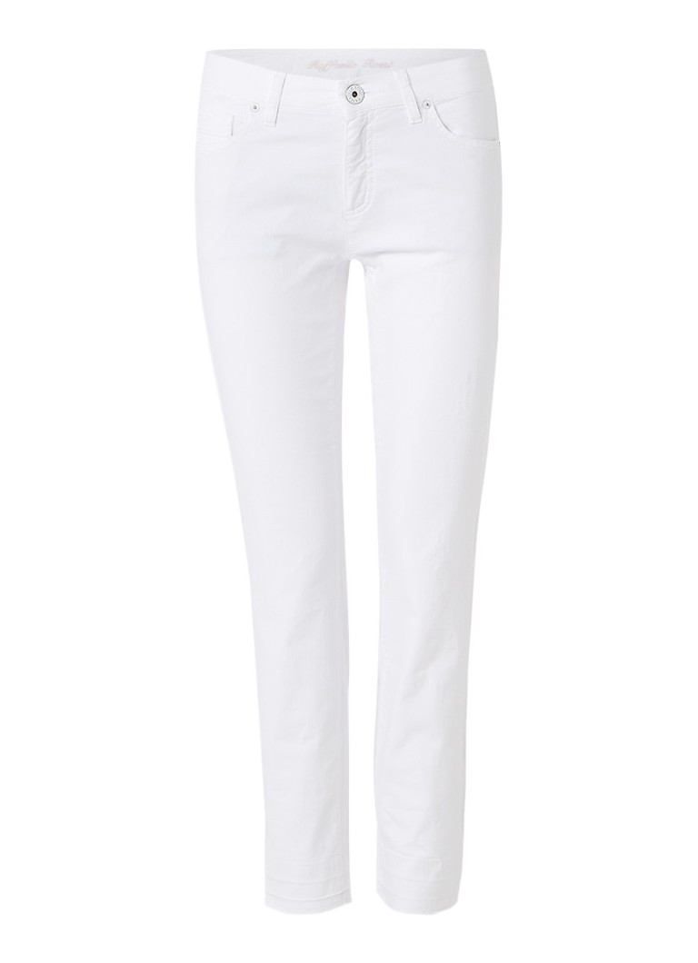 Claudia StrÃ¤ter Raffaello Rossi skinny 7/8 jeans met gerafelde zoom roze