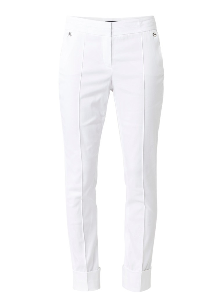 Claudia StrÃ¤ter Cropped slim fit pantalon met persplooien roze