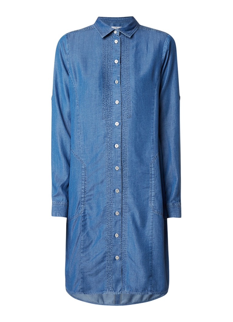 Claudia Sträter Blousejurk van denim indigo
