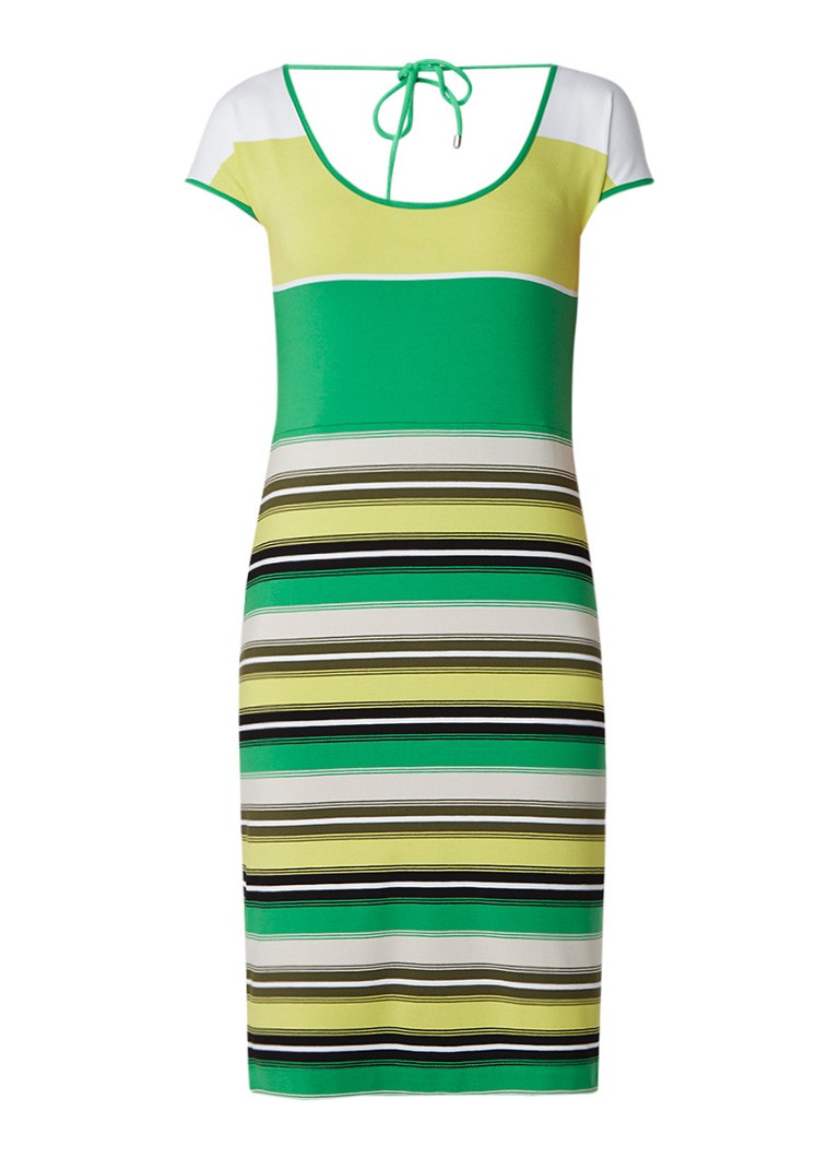 Claudia StrÃ¤ter Midi-jurk van jersey met streepdessin groen