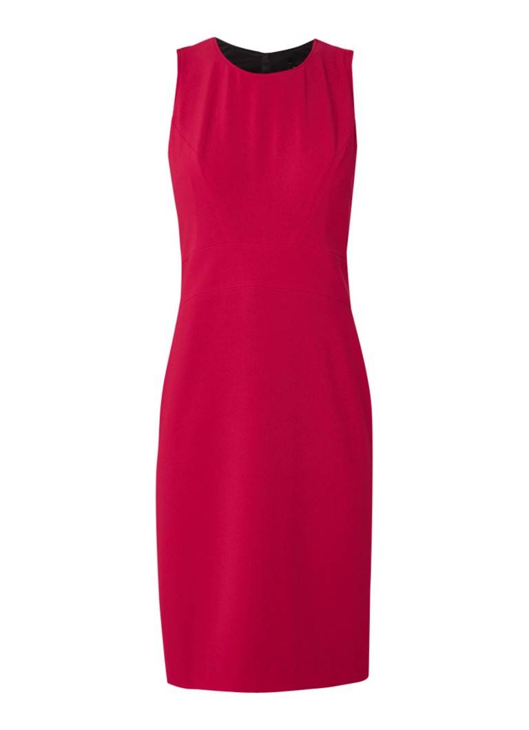 Claudia Sträter Mouwloze midi-jurk met stretch fuchsia