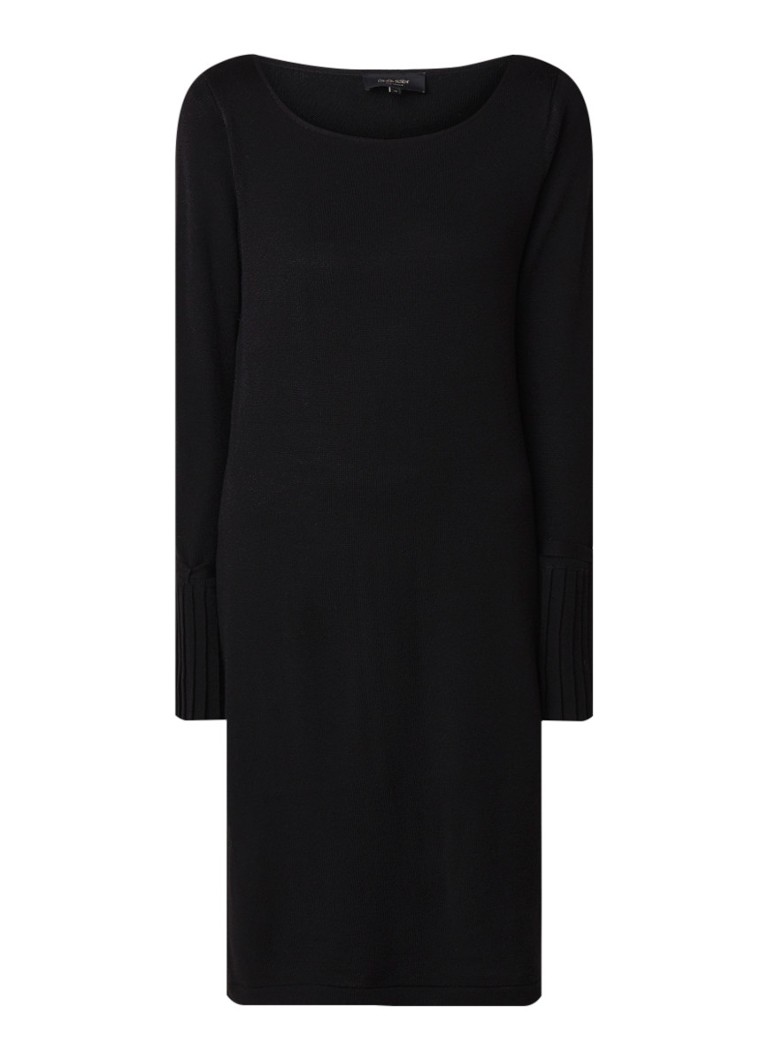 Claudia StrÃ¤ter Trui-jurk van wol met klokmouw zwart