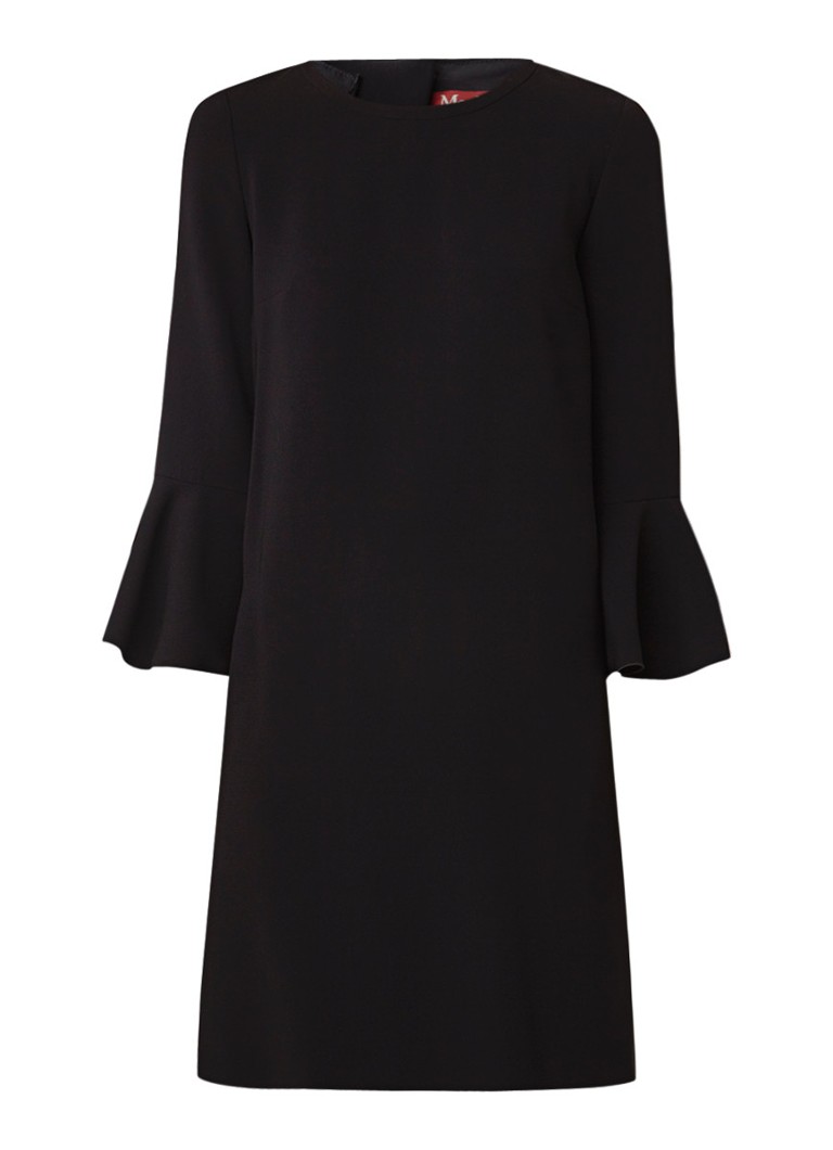 MaxMara Midi-jurk met volantmouw zwart