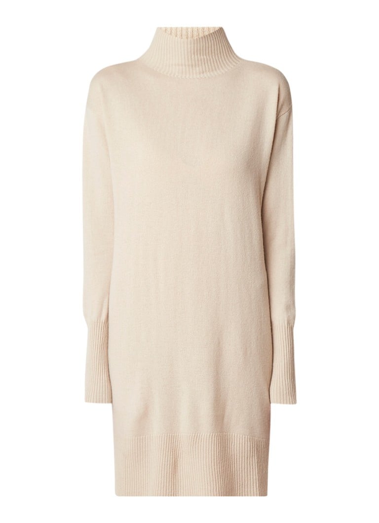 MaxMara Aceto coltrui-jurk in kasjmierblend beige