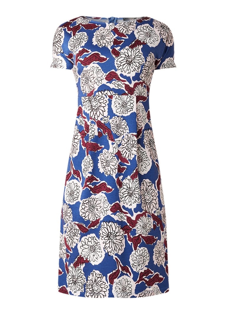 MaxMara Cascia midi-jurk met bloemendessin blauw