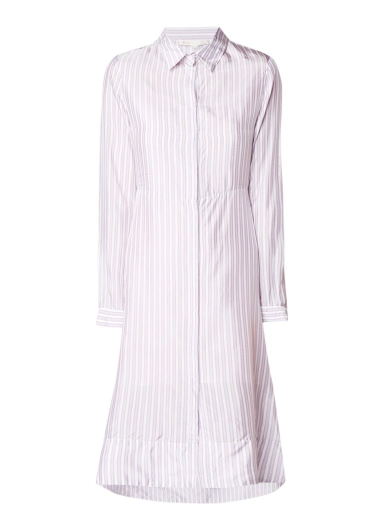 Maje Realli blousejurk met streepdessin lila