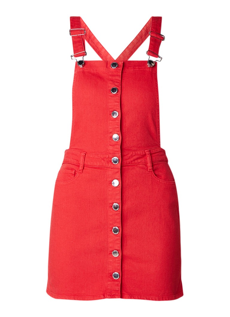 Maje Rira overgooier van denim met knoopsluiting rood