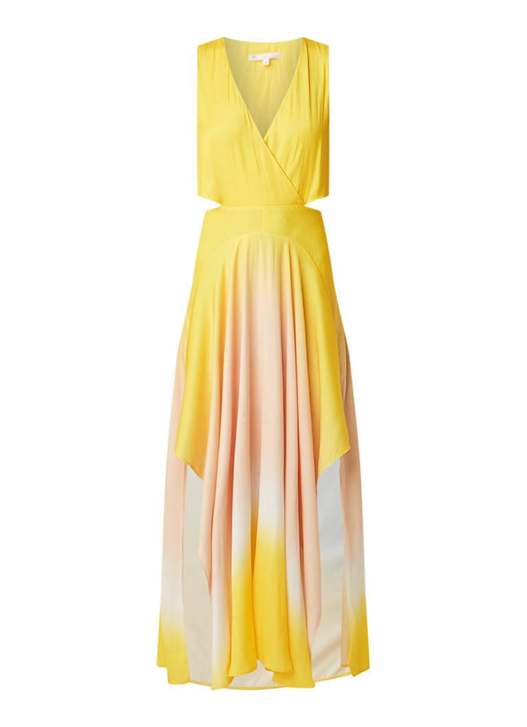 Maje Resia maxi-jurk met ombre kleurverloop en cut-out details maisgeel