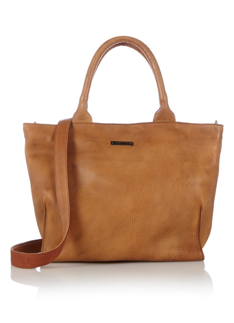 Expresso Nhonora shopper van leer zwart