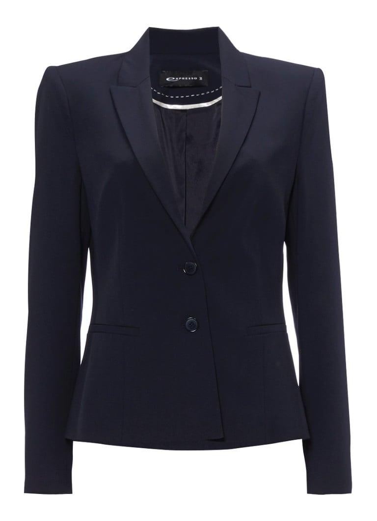 Expresso Xana klassieke blazer in donkerblauw zwart