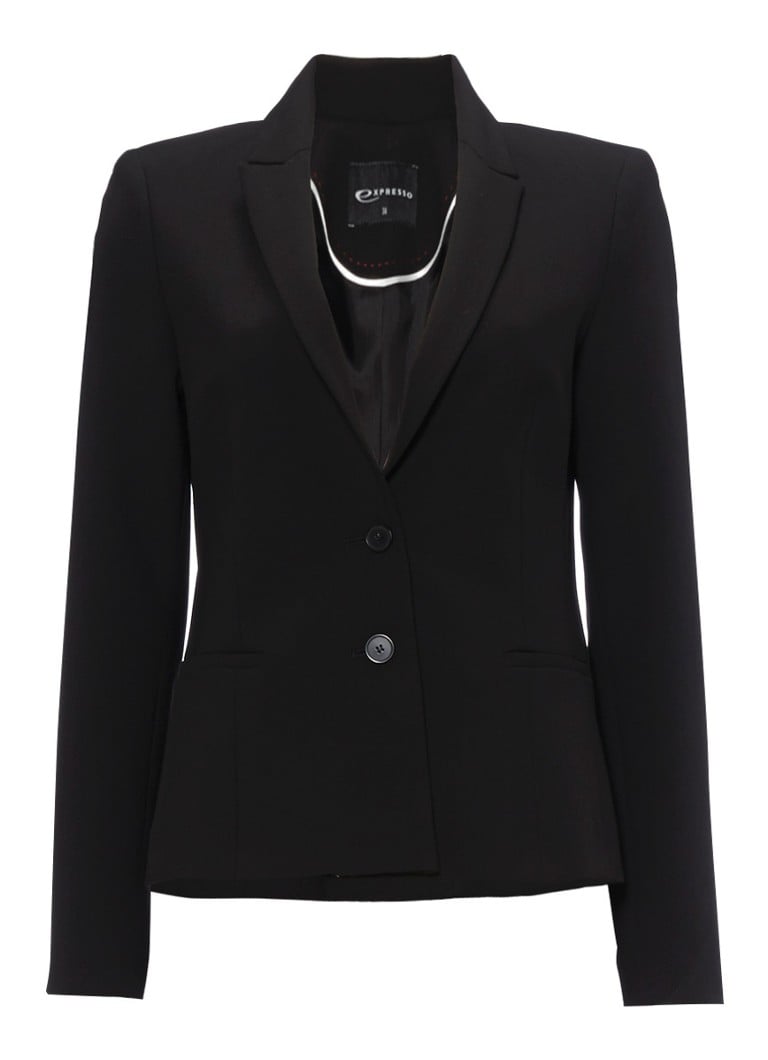 Expresso Xolia klassieke blazer in zwart zwart