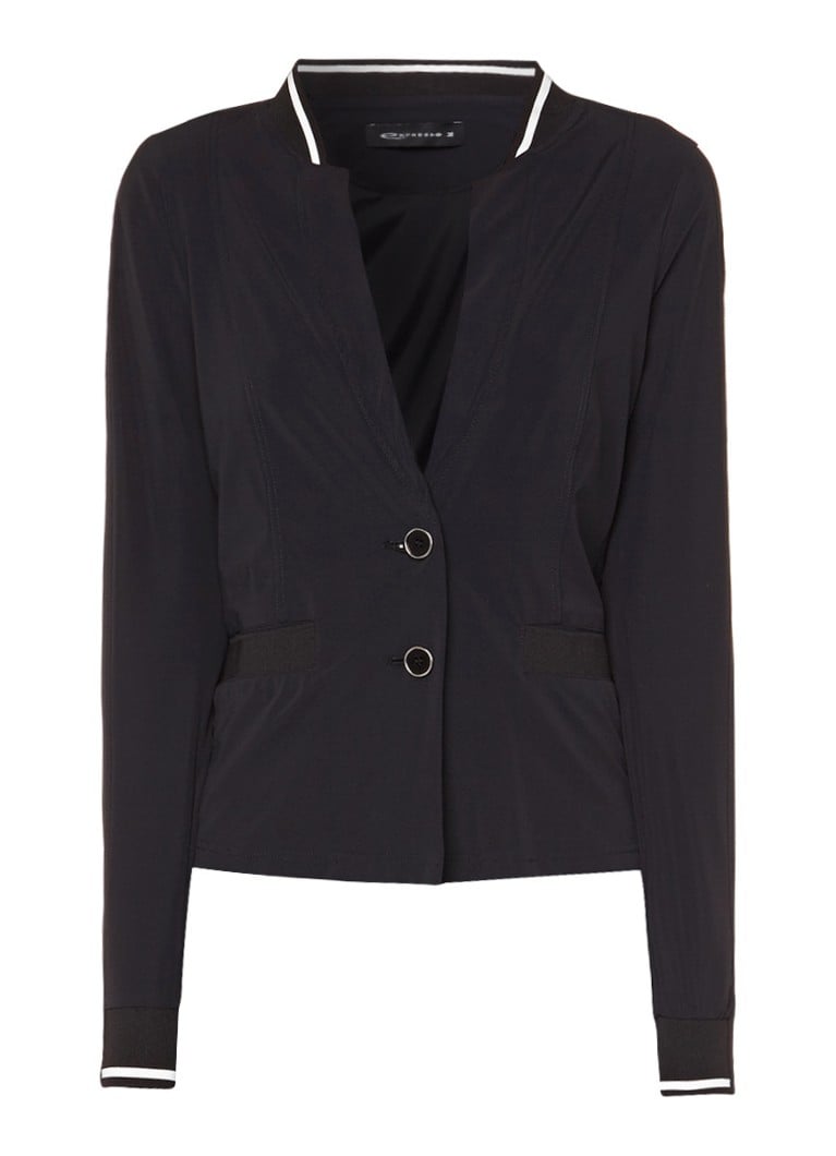 Expresso Debra sportieve blazer zwart