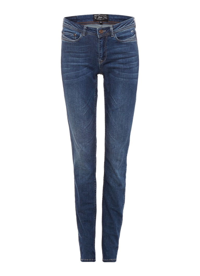 Expresso Biene mid rise skinny jeans met faded look zwart