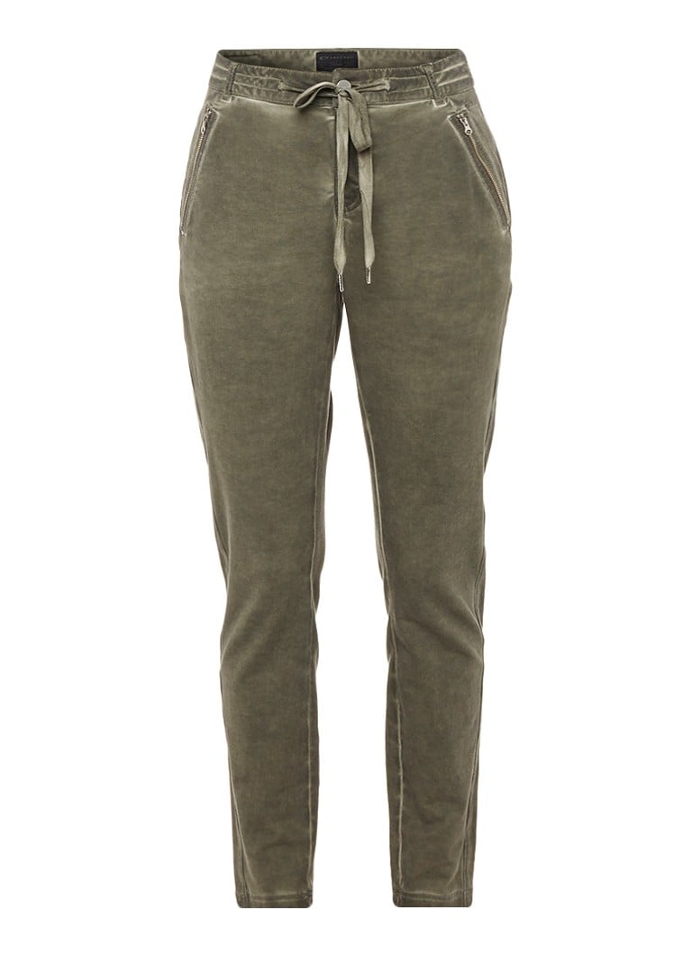 Expresso Brandi jogger met garment dye zwart