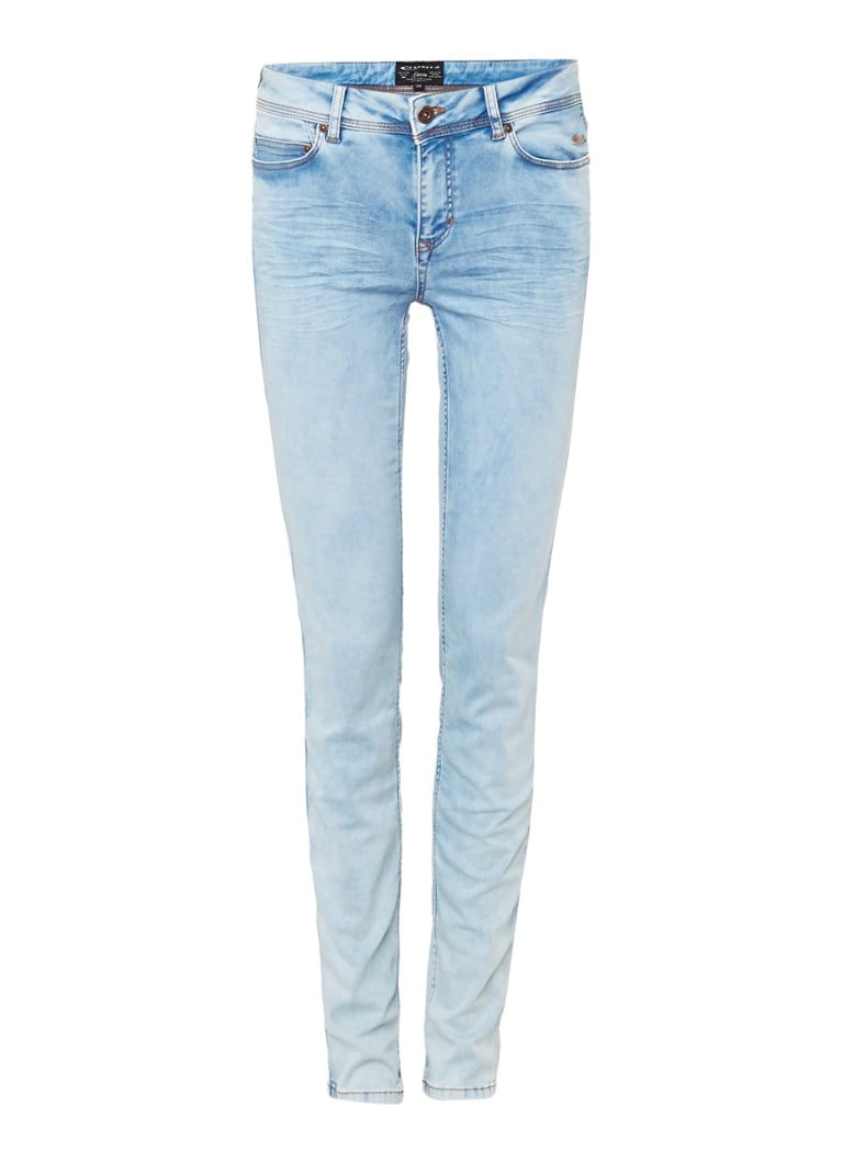 Expresso Deanne mid rise slim fit jeans met faded finish zwart