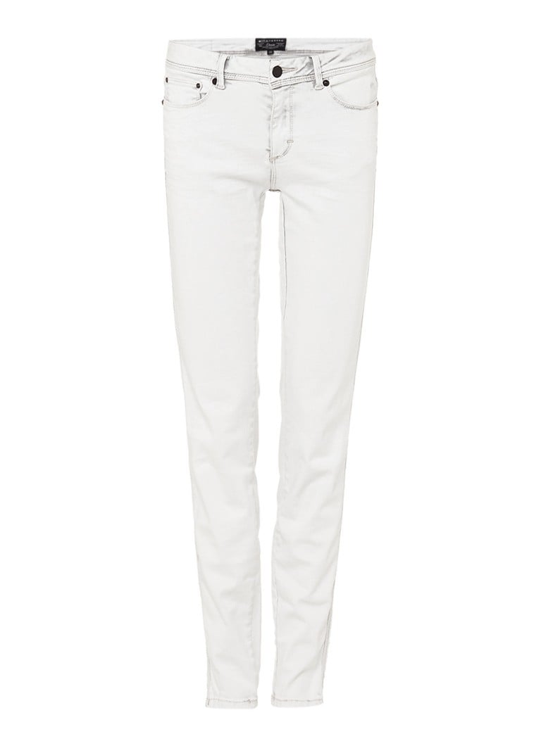 Expresso Dula mid rise slim fit jeans met verwassen look zwart