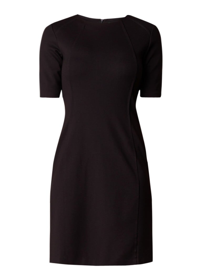 Benetton Jersey midi-jurk met halflange mouw donkerblauw