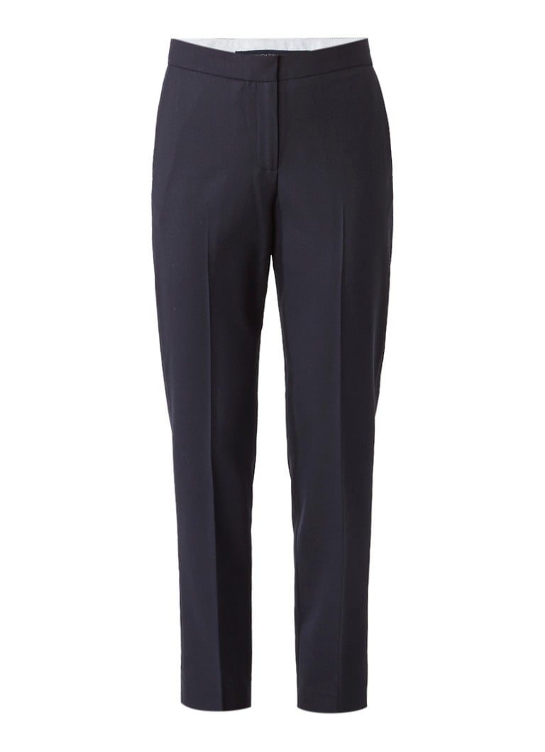 French Connection Talulah pantalon in scheerwolblend met persplooien grijs