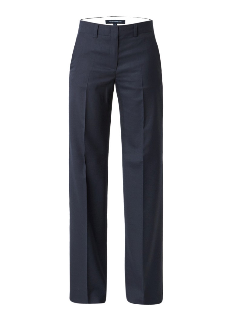 French Connection Summer Talulah straight fit pantalon grijs