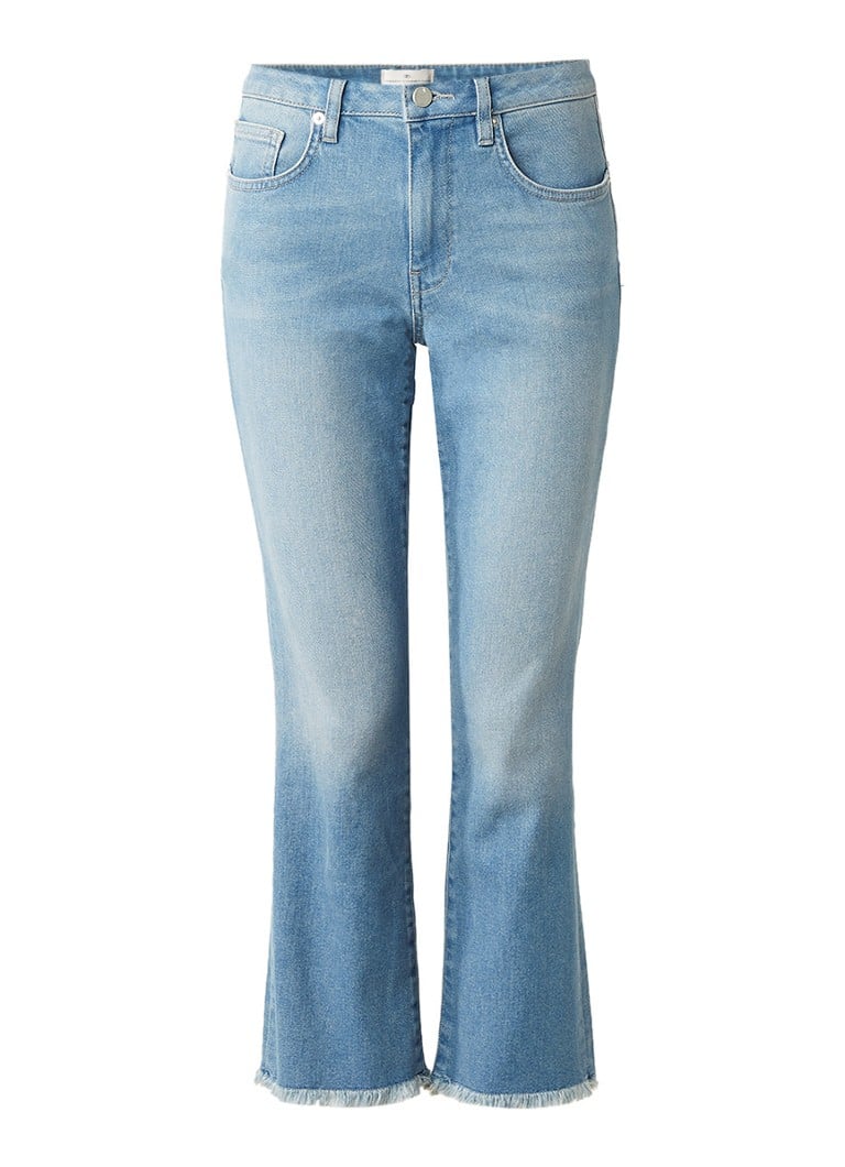 French Connection Ash high rise relaxed Kickflare cropped jeans grijs