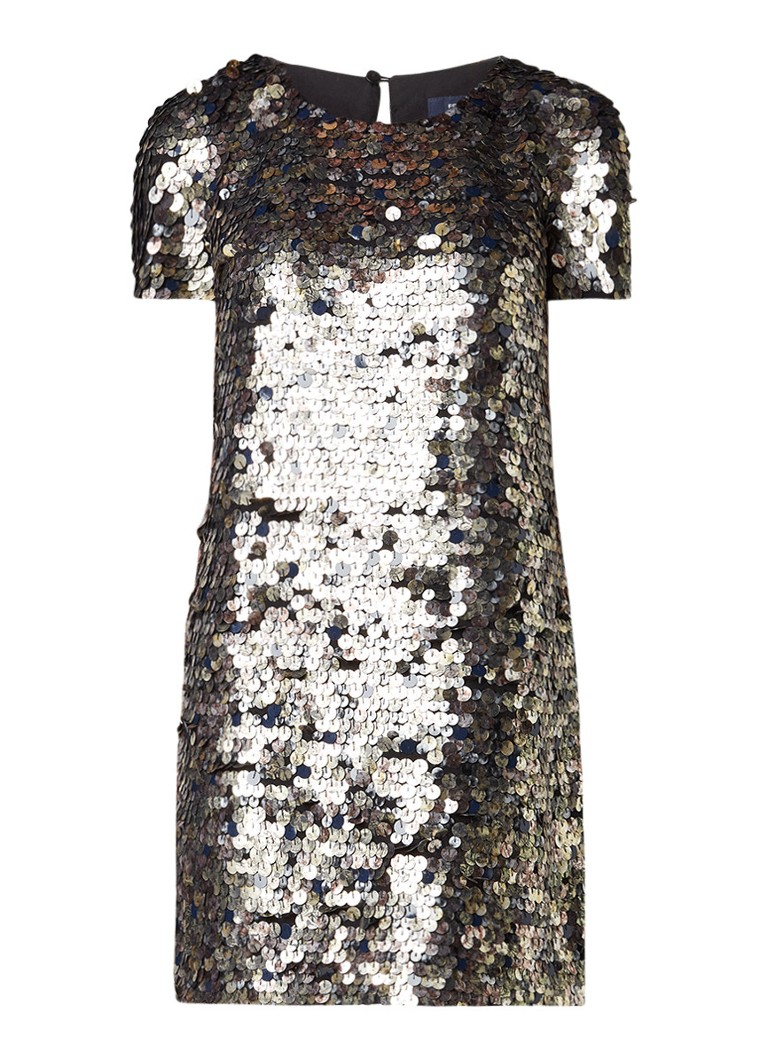 French Connection Moon Rock tuniekjurk van pailletten metallic