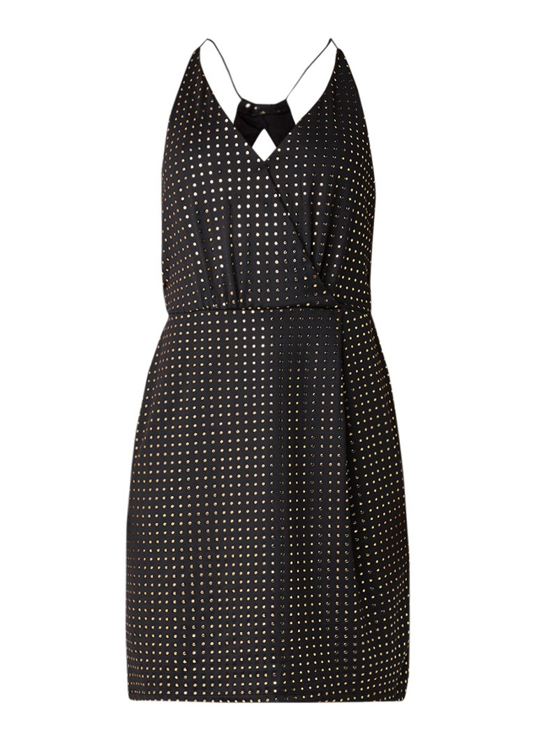 French Connection Enid mini-jurk met studs zwart