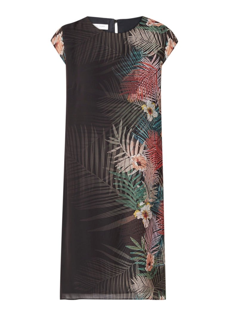 Gerry Weber Midi-jurk met bloemendessin zwart