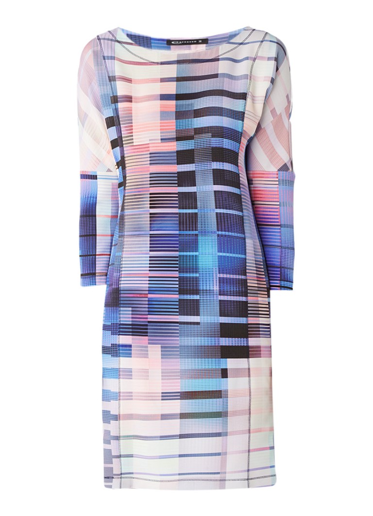 Expresso Colijn loose fit jurk met grafische print paars